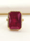 Lovemallow Ruby American Diamond Finger Ring