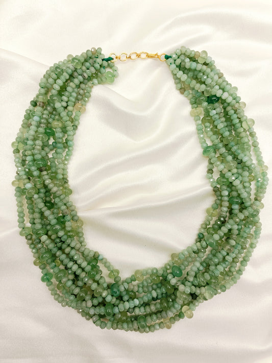 Tista Mint Green Beads Neckpiece