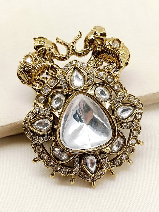 Jayvesh White Men's Brooch