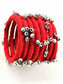 Samanvita Red Fabric Bangles with Ghungroo