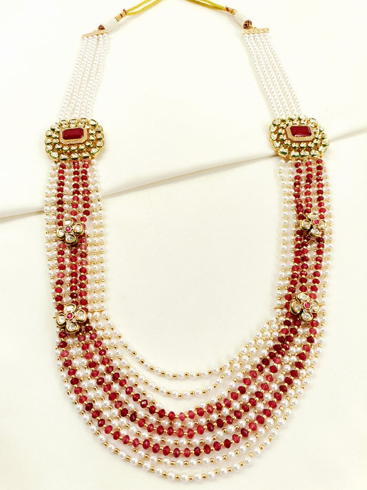 Nishant Ruby Groom Beads Neckpiece