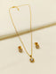 Ishmita 92.5 Silver Swarovski Stone Pendant Set