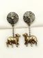 Prisa Yellow Cow Oxidized Earrings