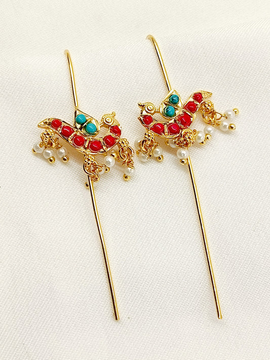 Ivanka F & R Gold Plated Kundan Ear Cuff [ Price is for Pair ]