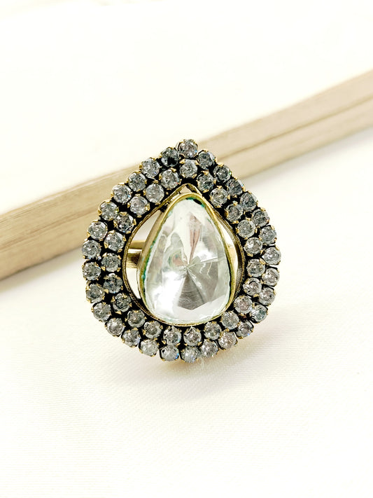 Ndale White Victorian Finger Ring