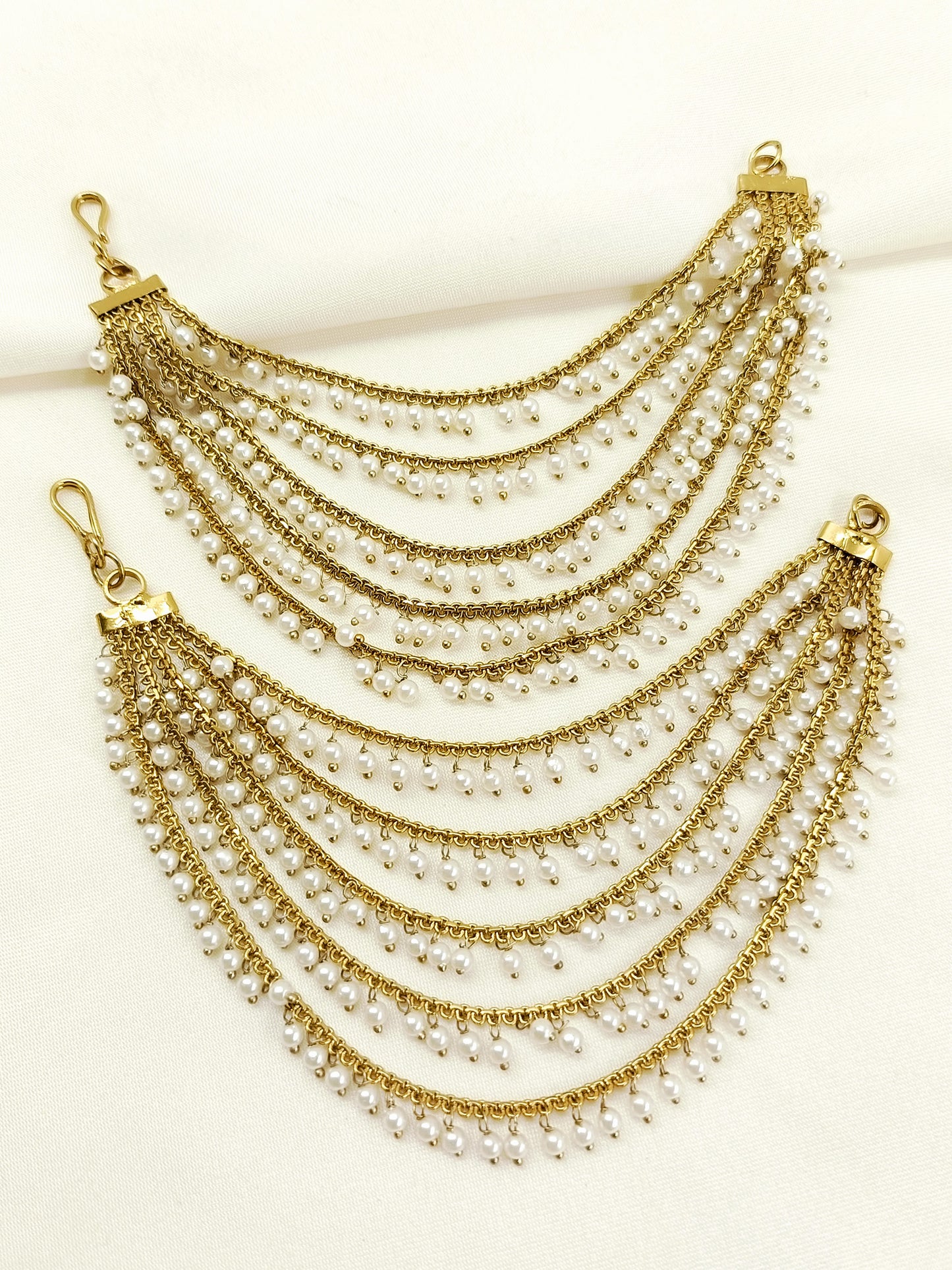 Aaina Antique Gold Traditional Ear Chain