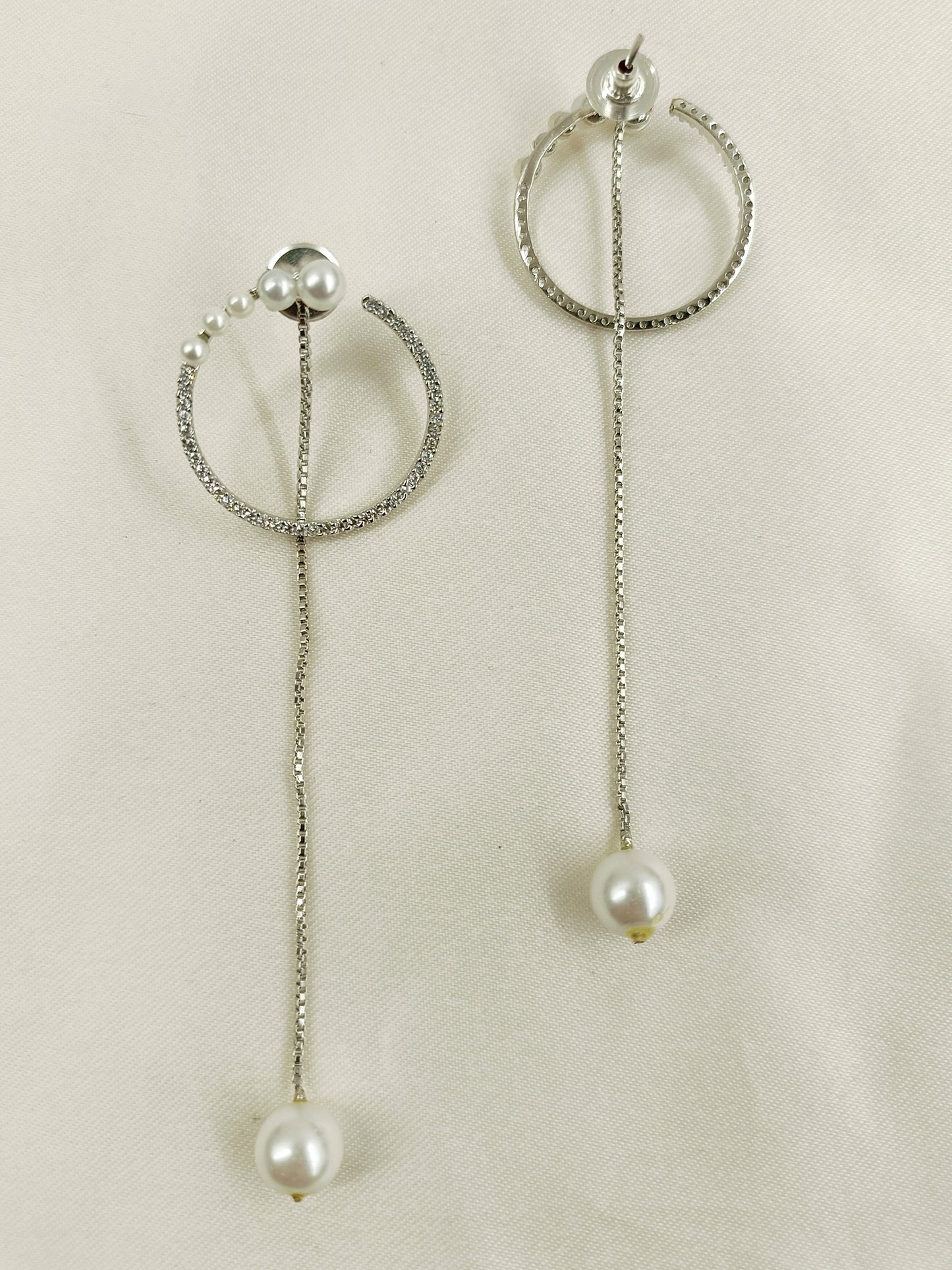 Louise White American Diamond Earrings