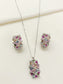 Raza Multi Colour American Diamond Pendant set With Finger Ring