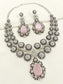 Varuni Lavender American Diamond Necklace Set