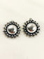 Parul Silver Oxidized  Big Dome Sunburst Cuff Pair