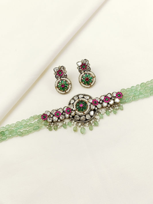 Sheesha MInt Green Victorian Choker Set