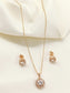 Varena 92.5 Silver American Diamond Pendant Set
