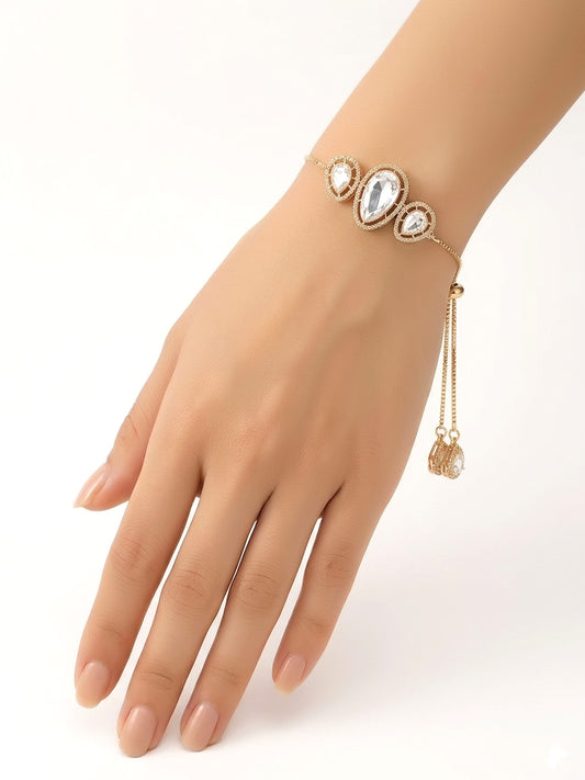 Pahal White Kundan Bracelet