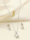 Biana 92.5 Silver American Diamond Pendant Set