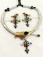 Kaaviya Multi Colour Oxidized Hasli Styled Choker Set
