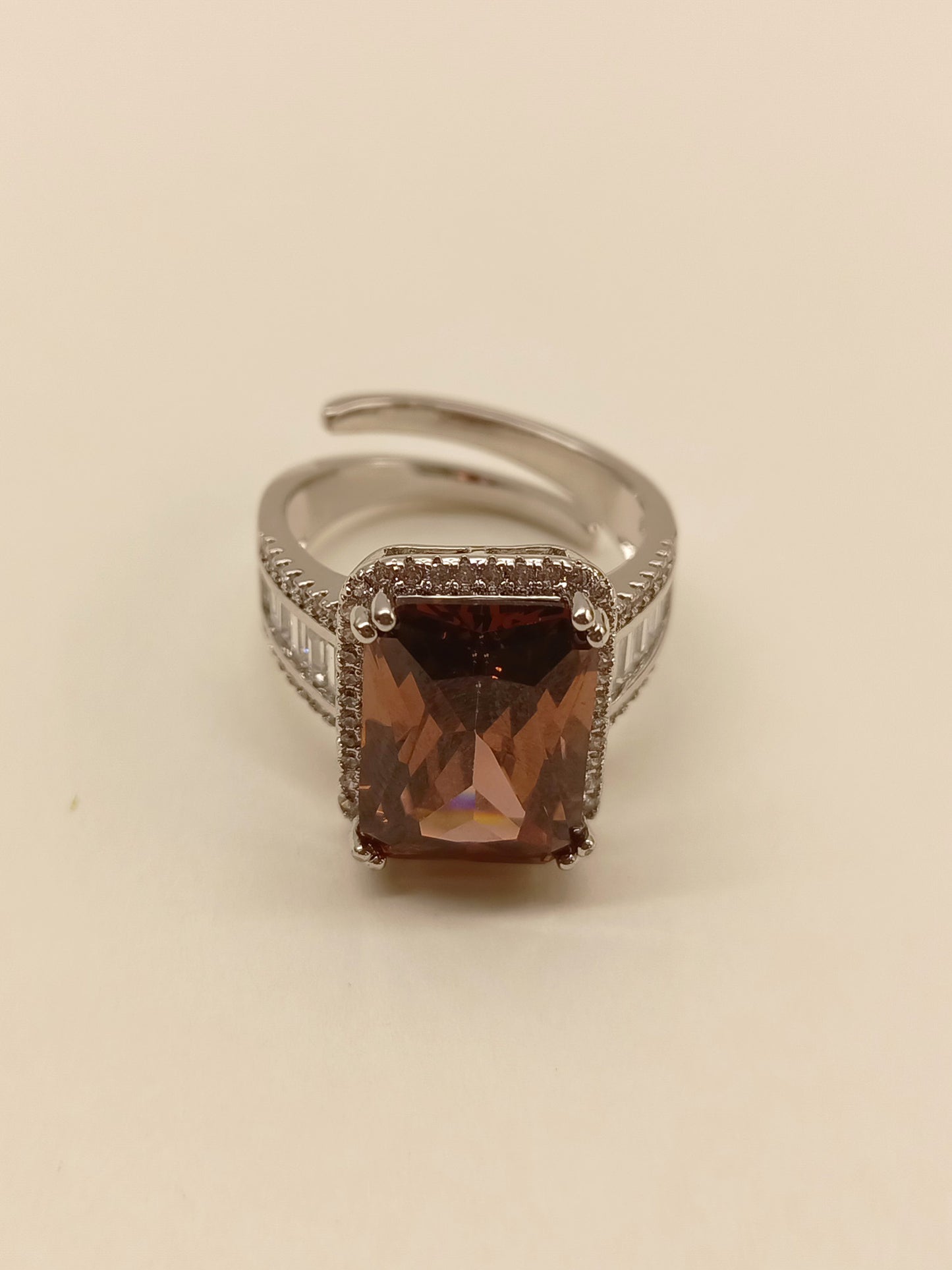 Nadezdha Rosewood American Diamond Finger Ring