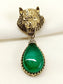 Tavish Green Lion Men's Brooch