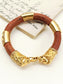 Lavish Royal Lion Head Leather Men's Bracelet