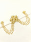 Shazahna Golden Flower Hair Brooch