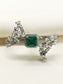 Penelope Green 92.5 Silver American Diamond Double Finger Ring