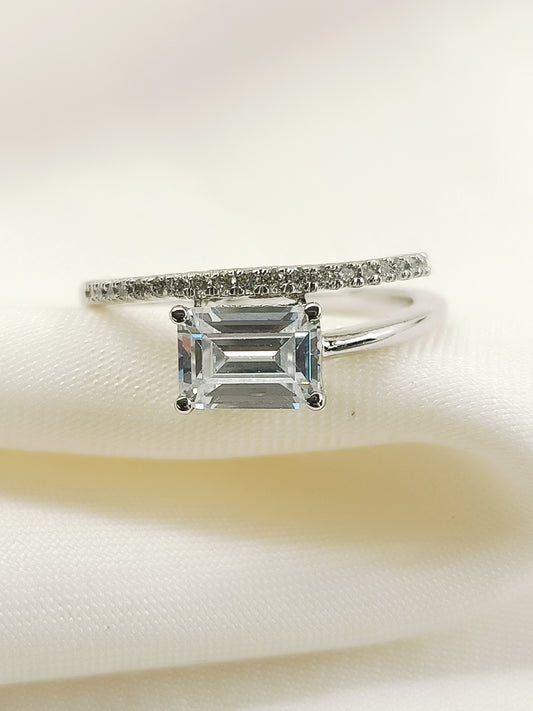 Marziya 92.5 Silver Swarovski Stone Finger Ring