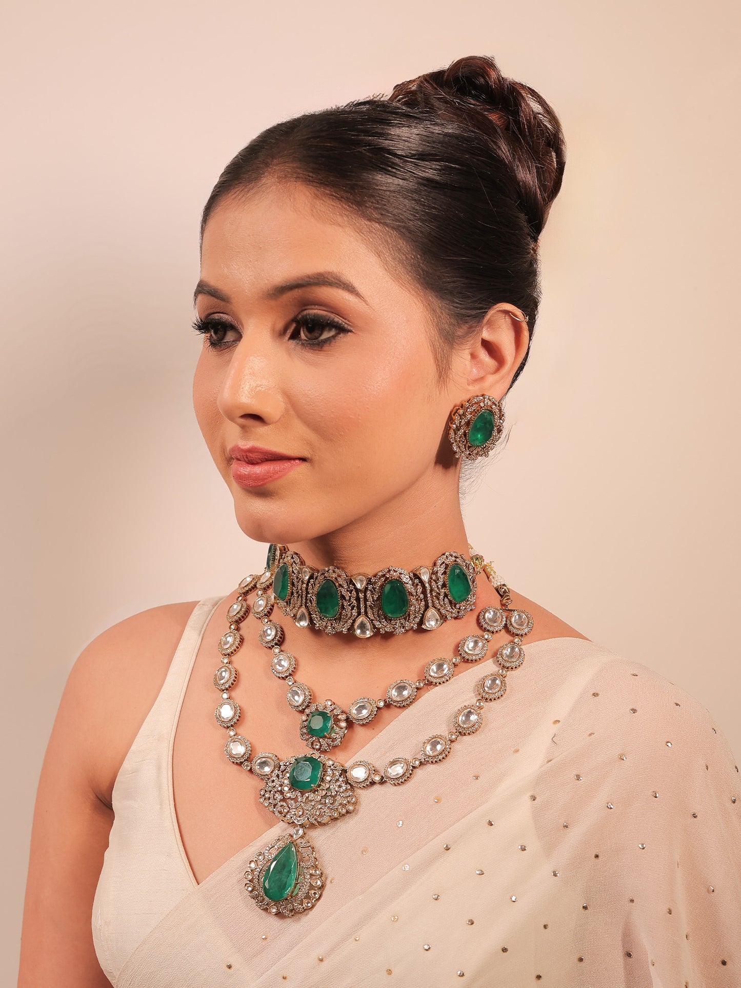 Deepshikha Green Victorian Bridal Set