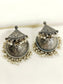 Chetaki White Pearl Oxidized Jhumki