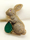 Samay Green Rabbit Men's Brooch
