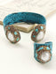 Helix Firozi Western Bracelet With Finger Ring
