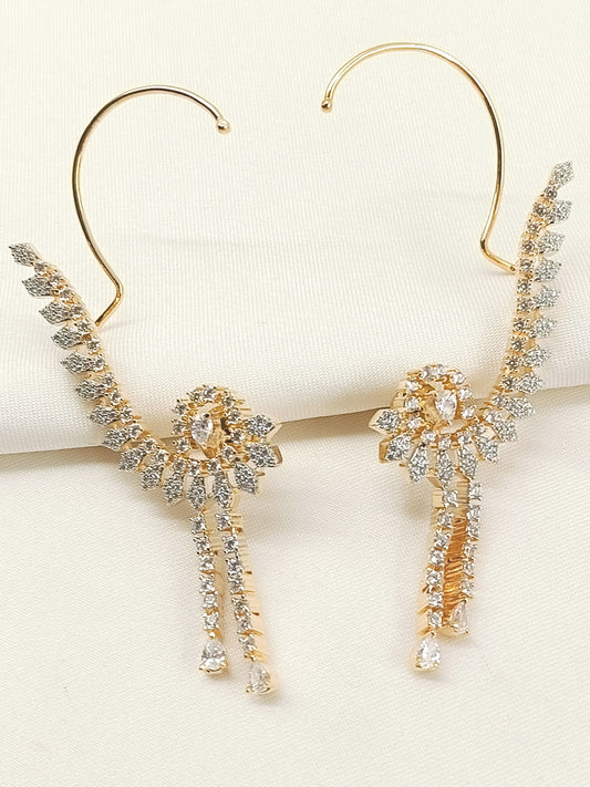 Juhi White American Diamond Earrings