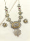 Parineeti White Oxidized Necklace Set