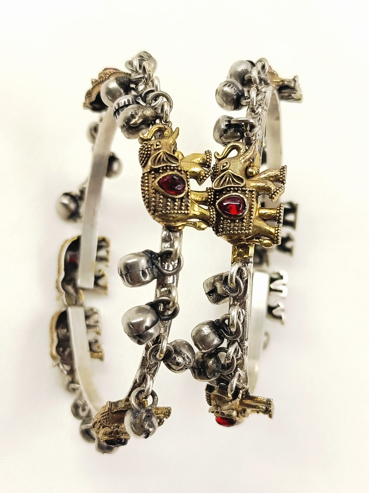 Melisa Ruby Gajraj Ghungroo Oxidized Bangles