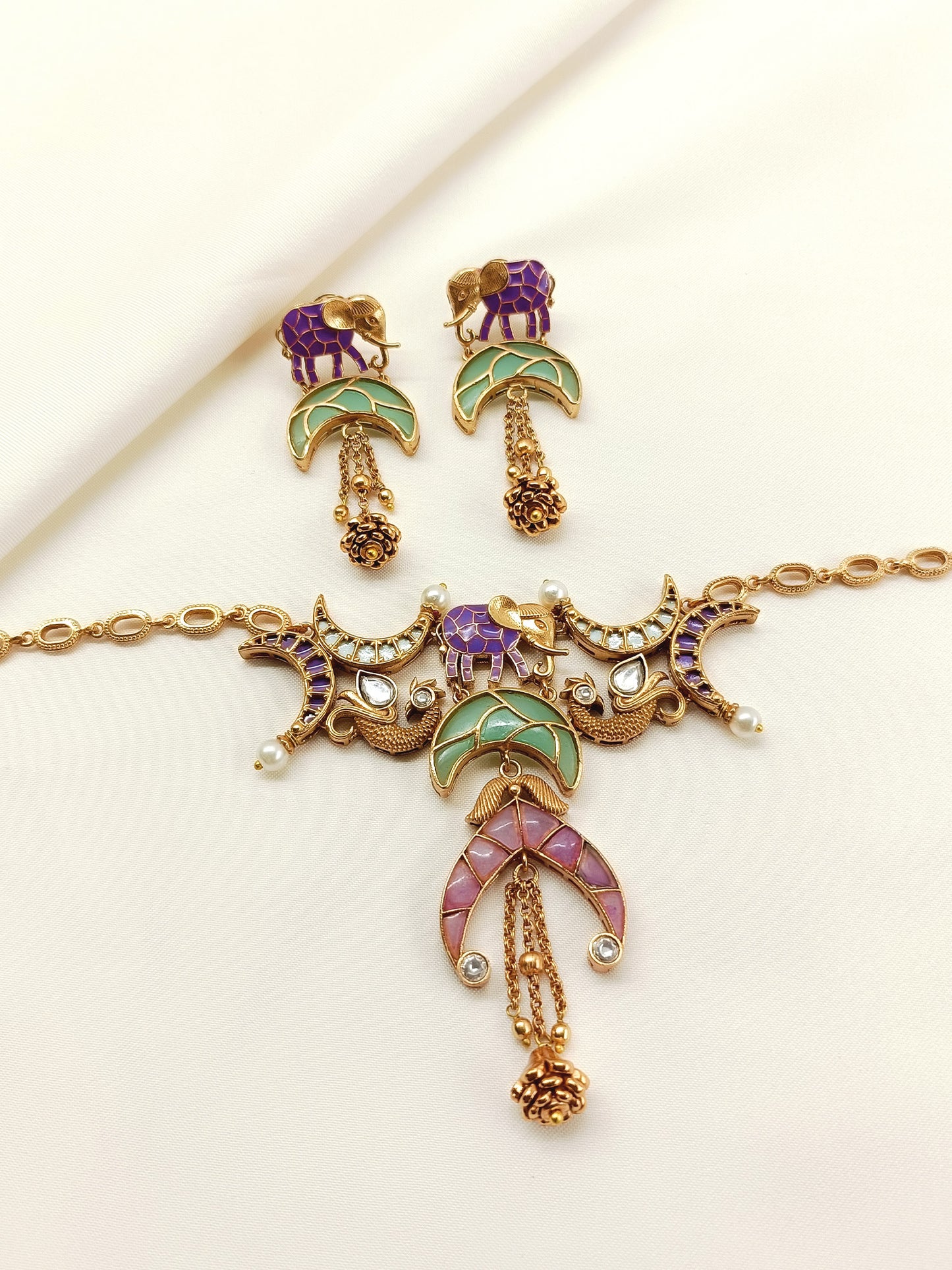 Priyadarshani Multi Colour Boutique Necklace Set