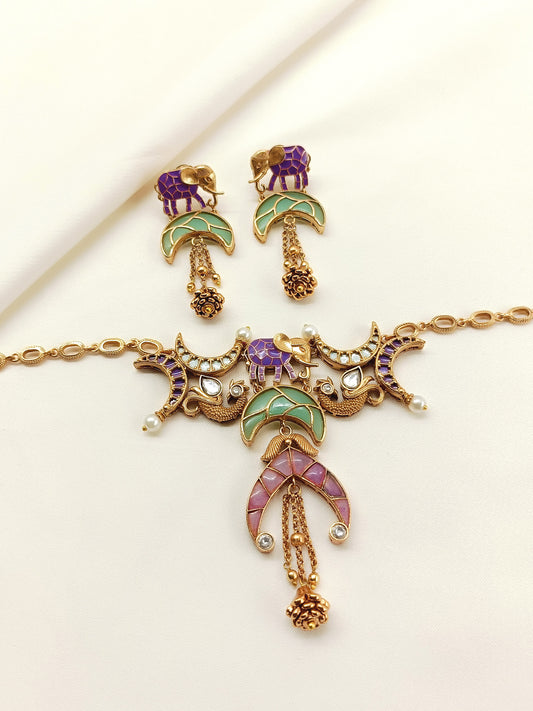 Priyadarshani Multi Colour Boutique Necklace Set