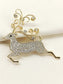 Ayanna Golden Reindeer Brooch