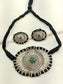 Rushali Green Oxidized Choker Set