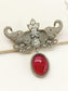 Kavyansh Ruby Elephant Brooch