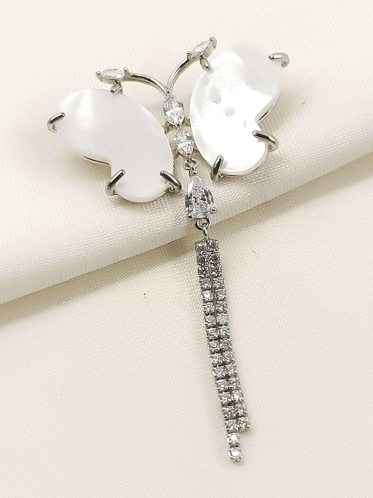 James White Butterfly Brooch