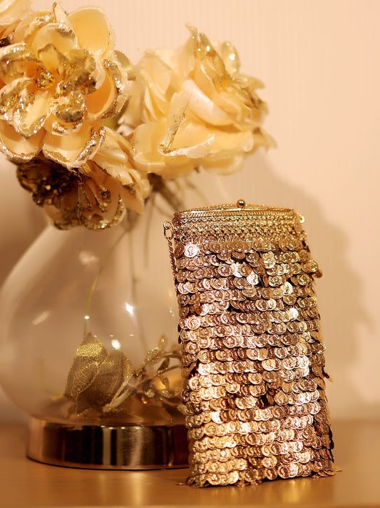 Aarzoo Golden Mobile Pouch
