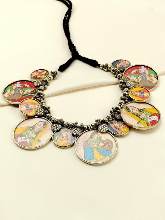 Heema Multi Colour Oxidized Neckpiece