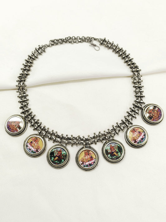 Yashasvini Multi Colour Oxidized Neckpiece