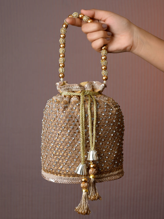 Hina Golden Potli Bag