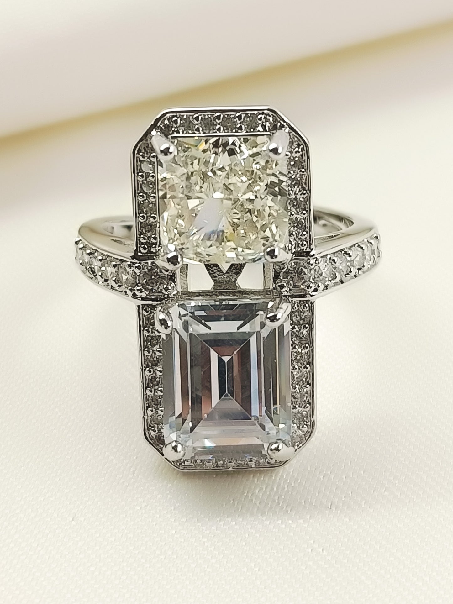 Sharvari White American Diamond Finger Ring