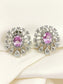 Alanna Pink 92.5 Silver American Diamond Tops