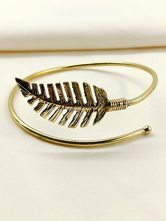 Daniel Golden Leaf Feather Men's Bracelet