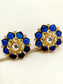 Kavya Navy Blue Gold Plated Kundan Tops