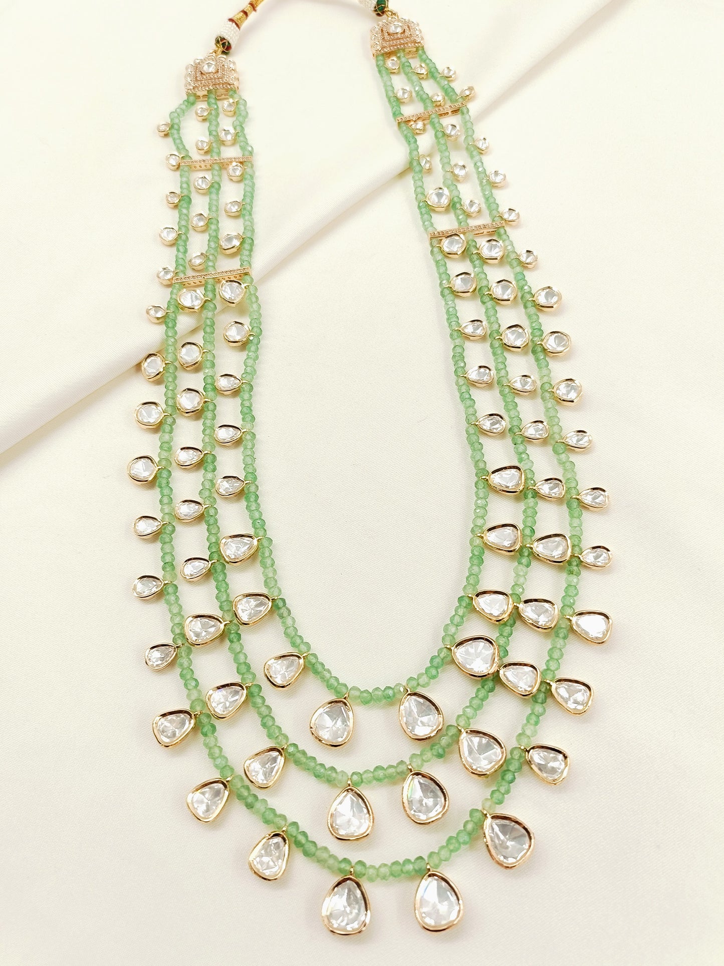 Niraav Mint Green Groom Beads Neckpiece