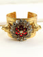 Shaan Ruby Men's Lion Gold Bracelet