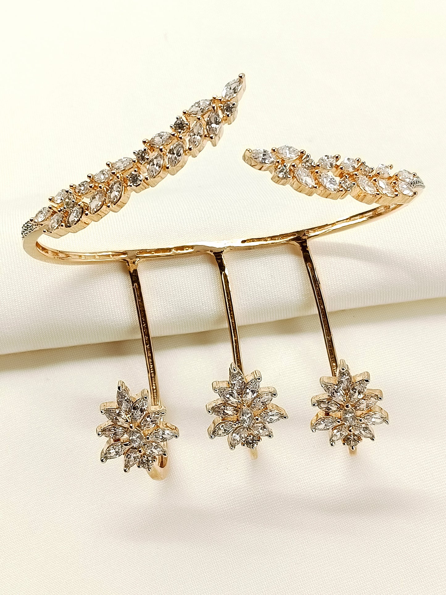 Johanna White American Diamond Palm Bracelet