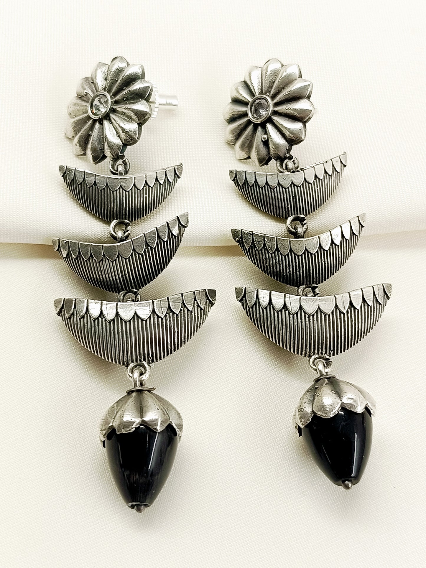 Raghavi Black Oxidized Earrings